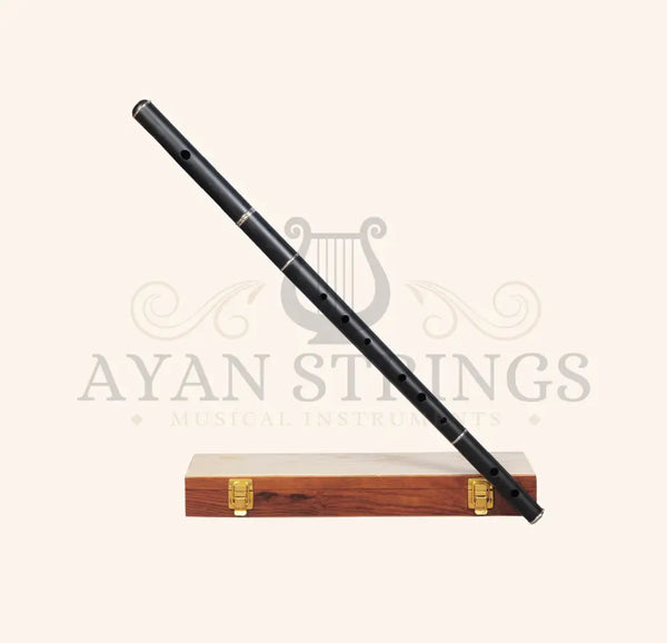 Irish Flute D tune Ebony Wood With Tuning Slide with Wooden Case