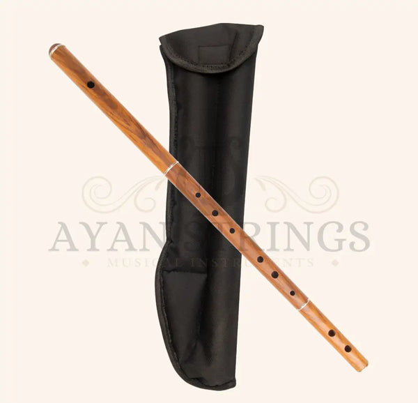 Irish Flute D tune Rosewood Without Tuning Slide with Padded Pouch