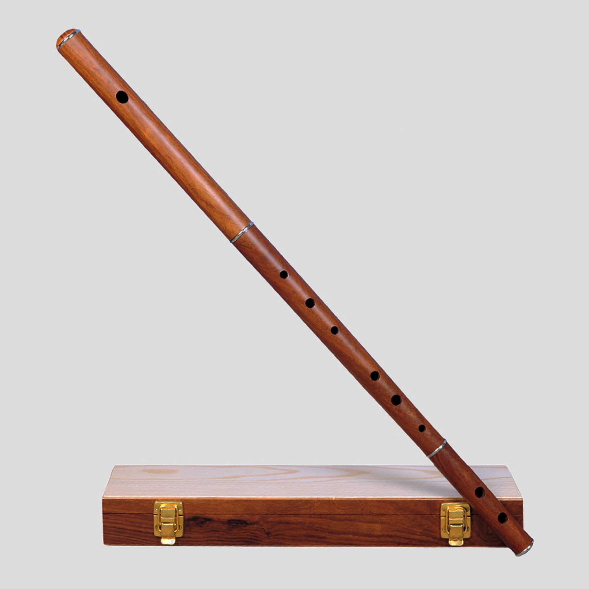 Irish Flute D tune Rosewood Without Tuning Slide with Wooden Case