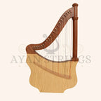Lute Harp 22 Strings Rosewood - Stringed Instruments