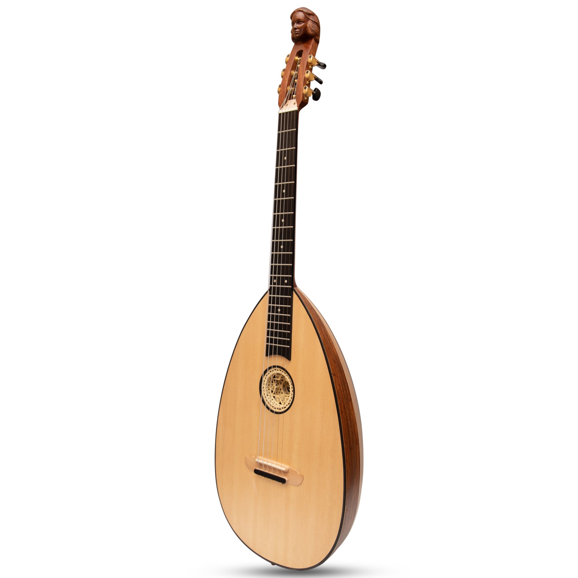 Lute Guitar, 6 String Variegated Lacewood Rosewood