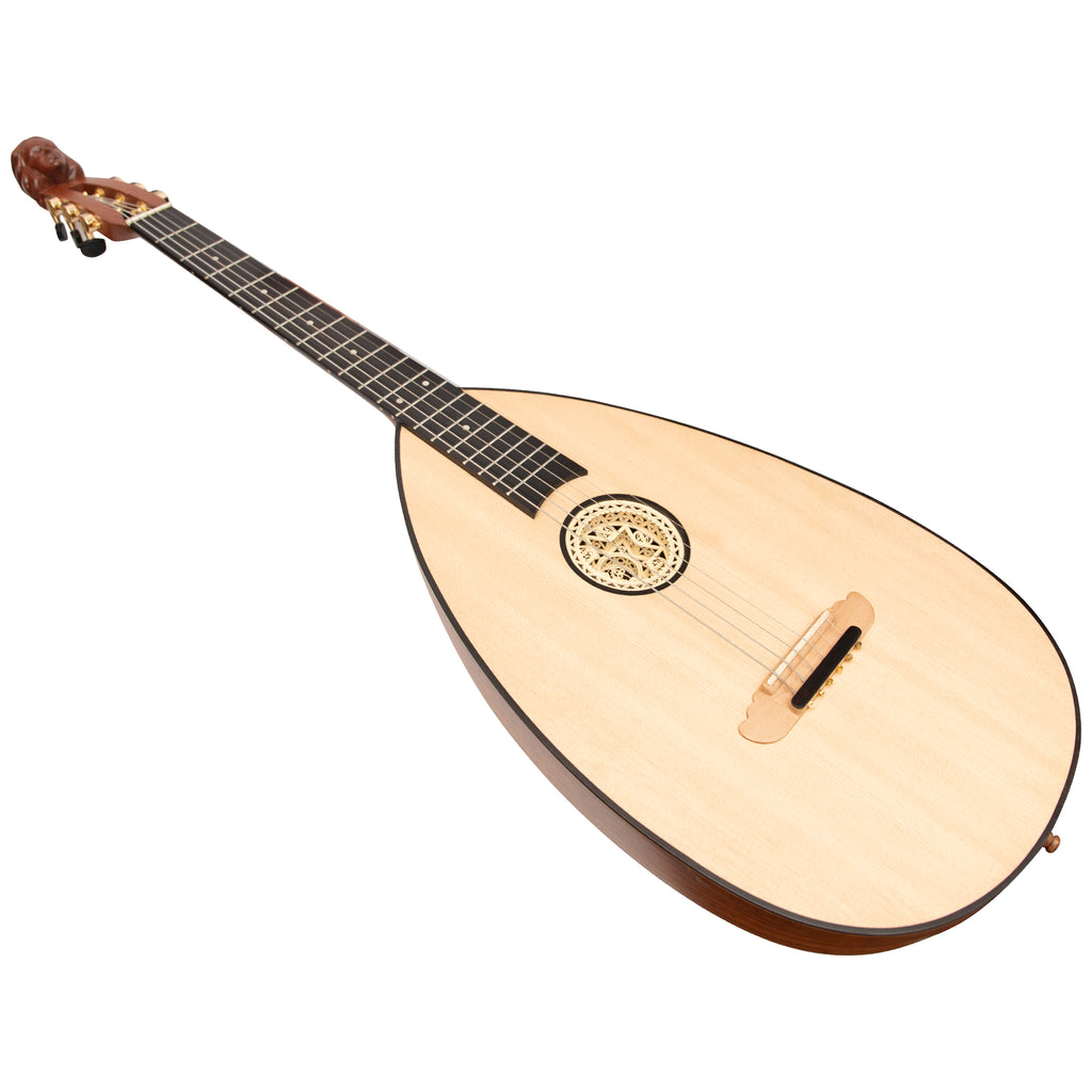 Lute Guitar, 6 String Variegated Lacewood Rosewood