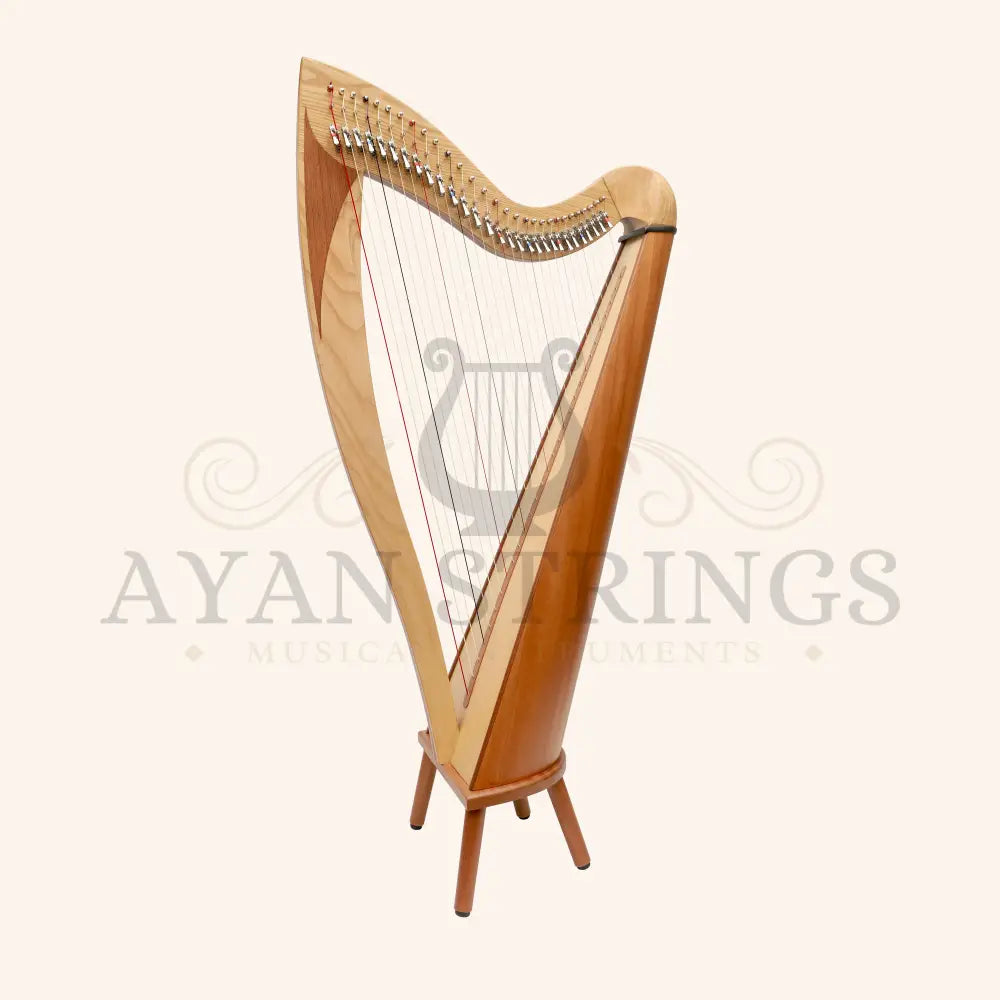McHugh Atlas Harp 29 String Ash and Mahogany Roundback - Stringed Instruments