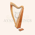 McHugh Atlas Harp 29 String Ash and Mahogany Squareback - Stringed Instruments