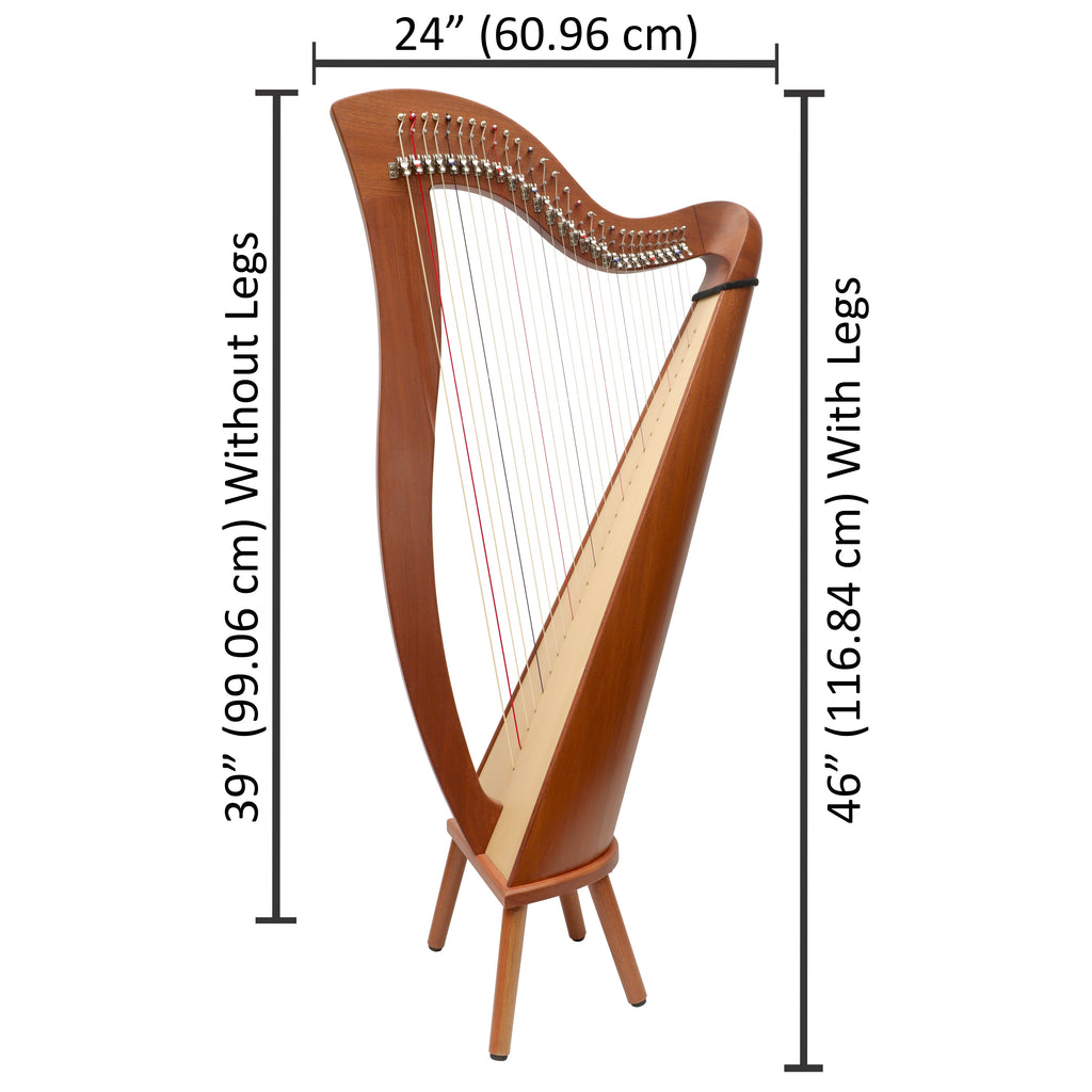 27 String McHugh Harp Round Back