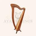 McHugh Harp 34 Strings Mahogany Wood Round back - Stringed Instruments