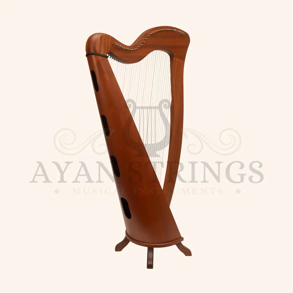 McHugh Harp 34 Strings Mahogany Wood Round back - Stringed Instruments