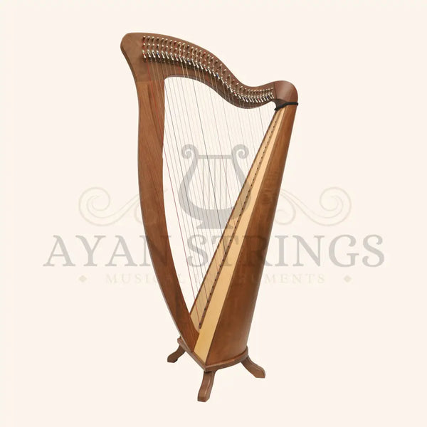 McHugh Harp 34 Strings Walnut Wood Round back - Stringed Instruments