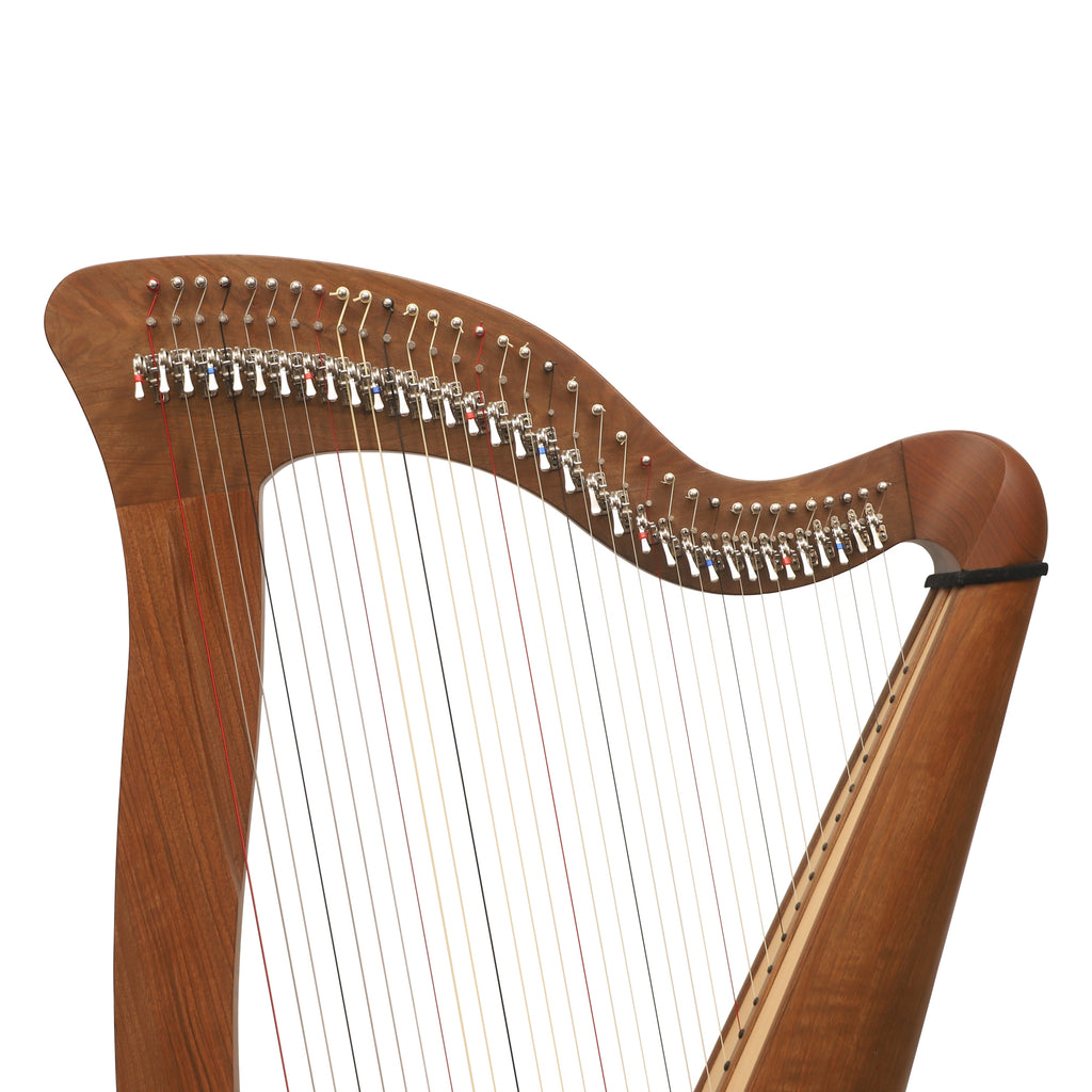 McHugh Harp 34 Strings Walnut Wood Round back