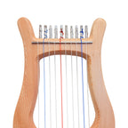Mini Kinnor Harp, 10 String Lacewood