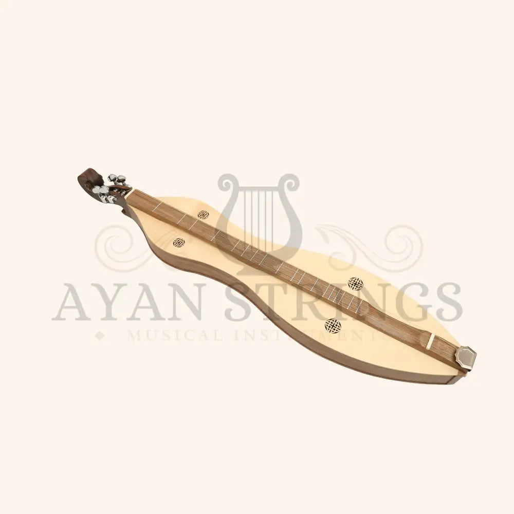 Mountain Dulcimer 4 String Knotwork Scroll Walnut with Nickel Finish Hardware - Stringed Instruments
