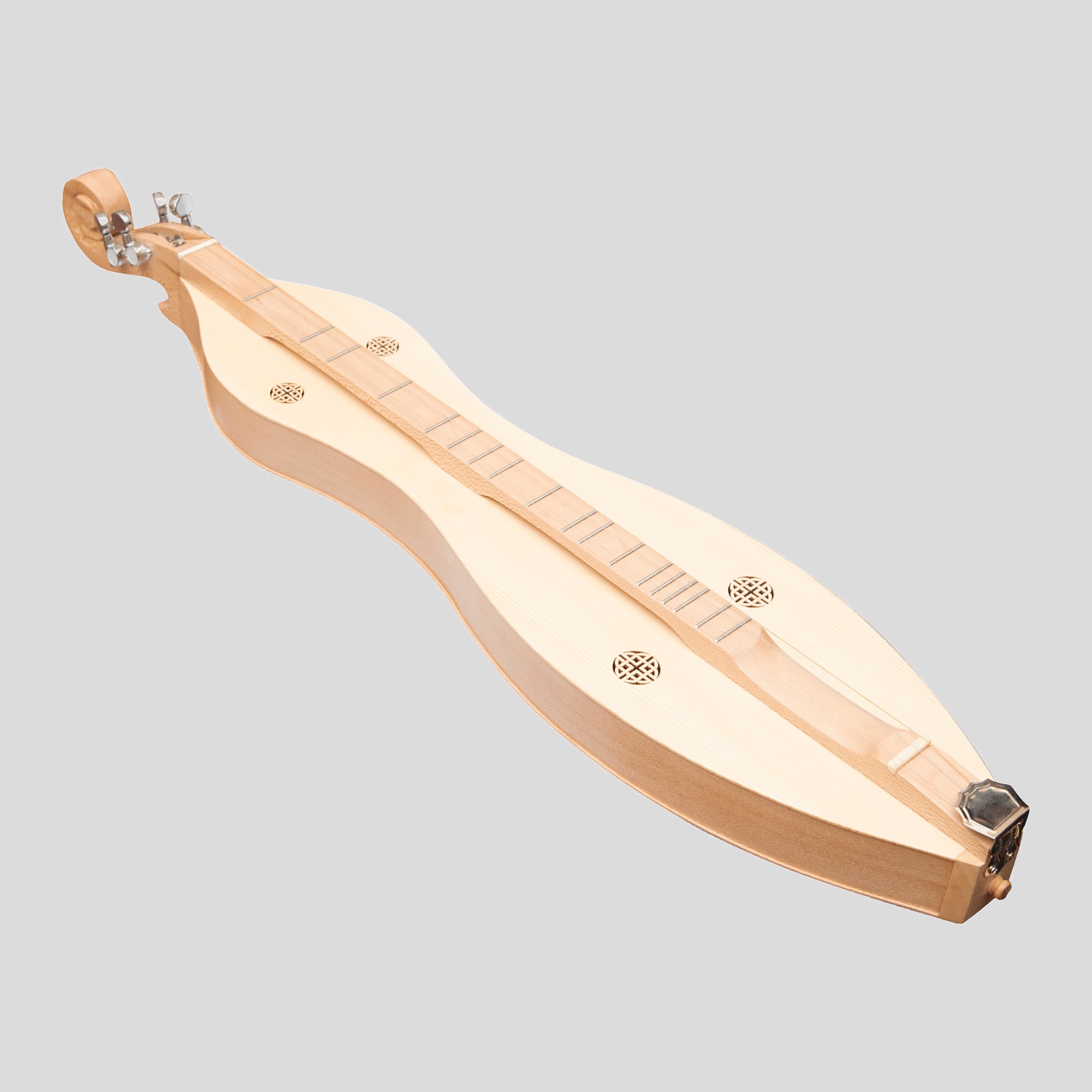 Mountain Dulcimer 4 String F-Hole Lacewood With Nickel Finish Hardware