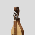 Mountain Dulcimer 4 String  Knotwork Scroll Walnut with Nickel Finish Hardware