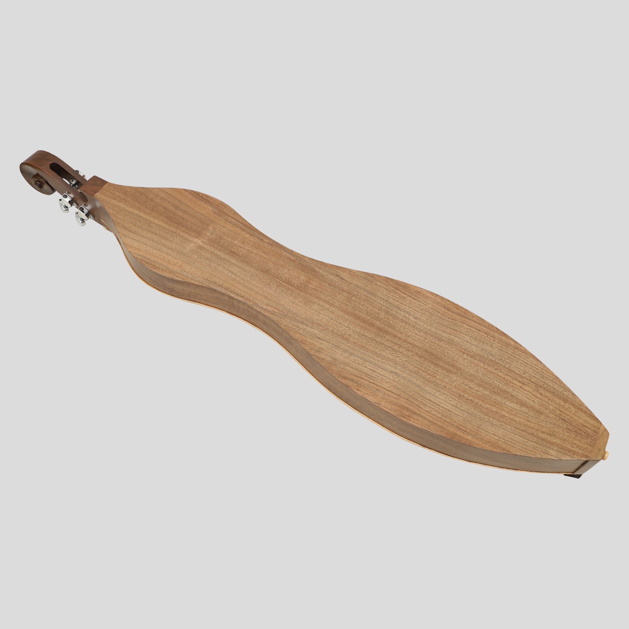 Mountain Dulcimer 4 String  Knotwork Scroll Walnut with Nickel Finish Hardware