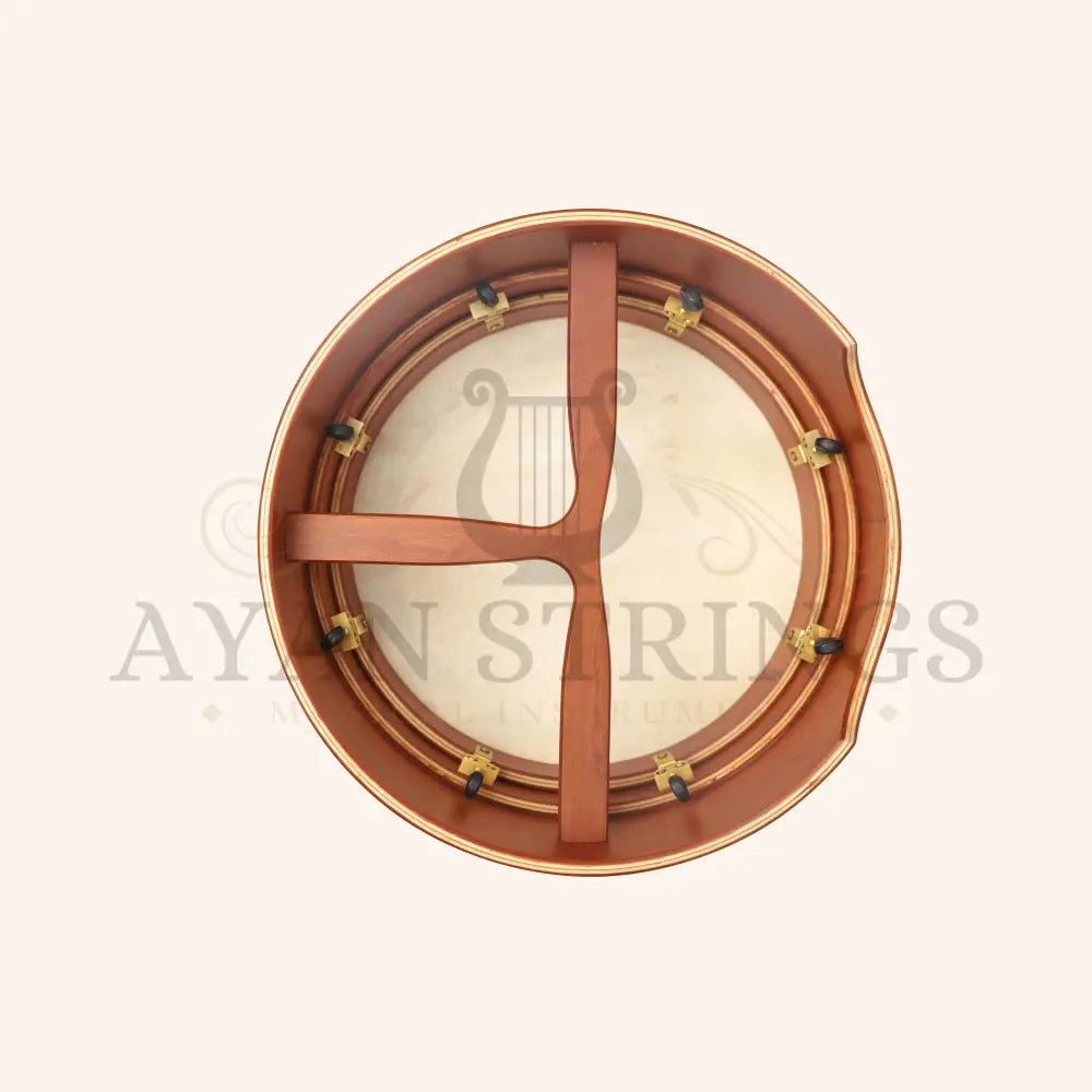 Muzikkon 14”x5’’ (35.5x12.5 cm) Premium Celtic Irish Bodhran With Easy Tune System Deep Rim T- Bar & Taped Finish