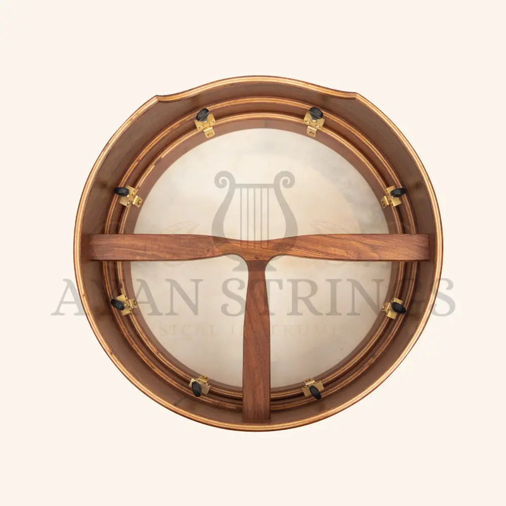 Muzikkon 14”x5’’ (35.5x12.5 cm) Premium Celtic Irish Bodhran With Easy Tune System Deep Rim T- Bar & Taped Finish