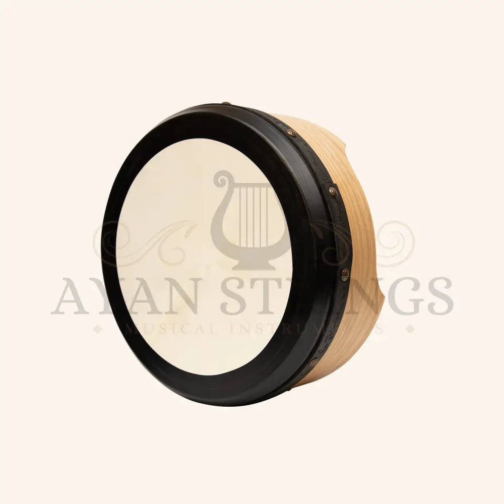 Muzikkon 14”x6’’ Premium Celtic Irish Bodhran with Easy Tune System Deep Rim T-BAR & Taped Finish - Ash - Bodhrans