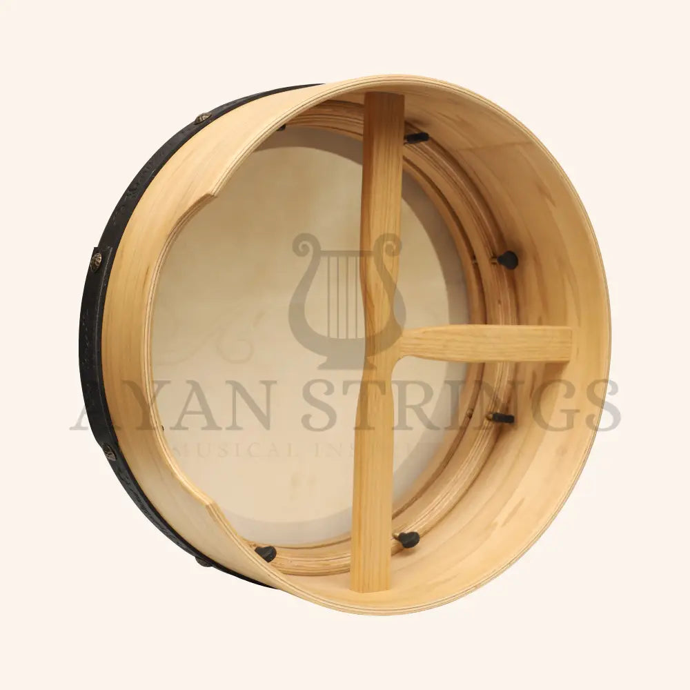 Muzikkon 14”x6’’ Premium Celtic Irish Bodhran with Easy Tune System Deep Rim T-BAR & Taped Finish - Bodhrans