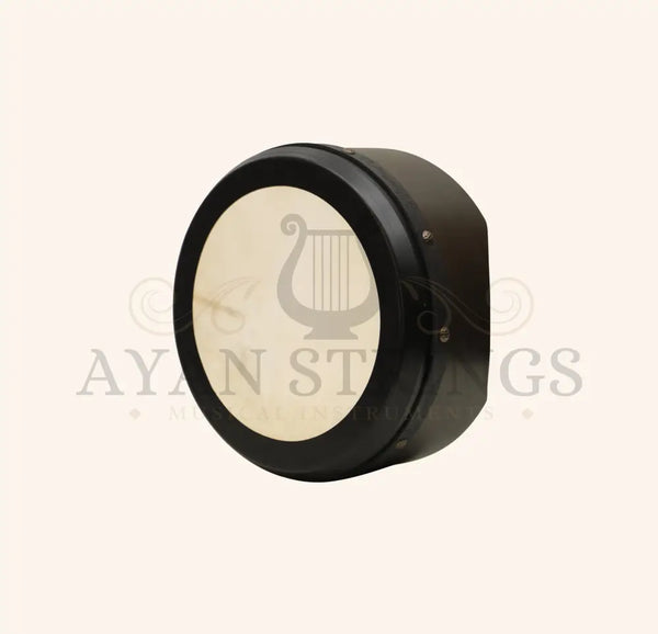 Muzikkon 14”x6’’ Premium Celtic Irish Bodhran with Easy Tune System Deep Rim T-BAR & Taped Finish - Ebony - Bodhrans