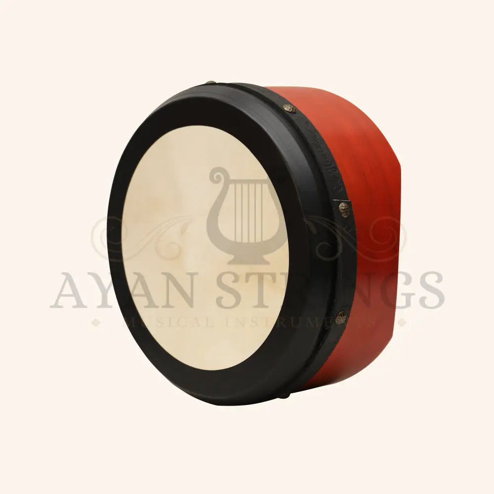 Muzikkon 14”x6’’ Premium Celtic Irish Bodhran with Easy Tune System Deep Rim T-BAR & Taped Finish - Red - Bodhrans
