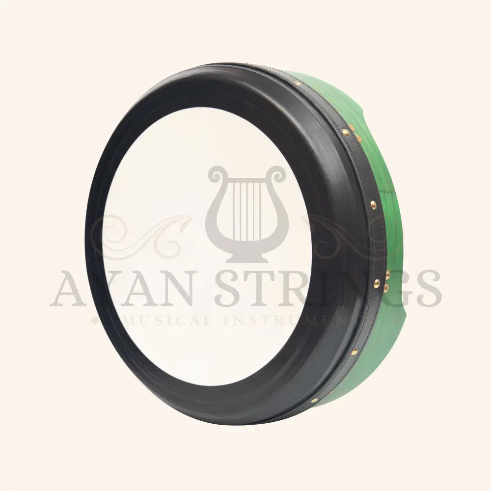 Muzikkon 14’’X4’’ (35.6 cm x 10.2 cm) Heartland Tunable Irish Bodhran Drum - Green - Bodhrans