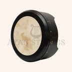 Muzikkon 14’’X6’’ Heartland Tunable Irish Bodhran Drum Deep Rim with T-BAR & Taped Finish Deep Tune - Black - Bodhrans