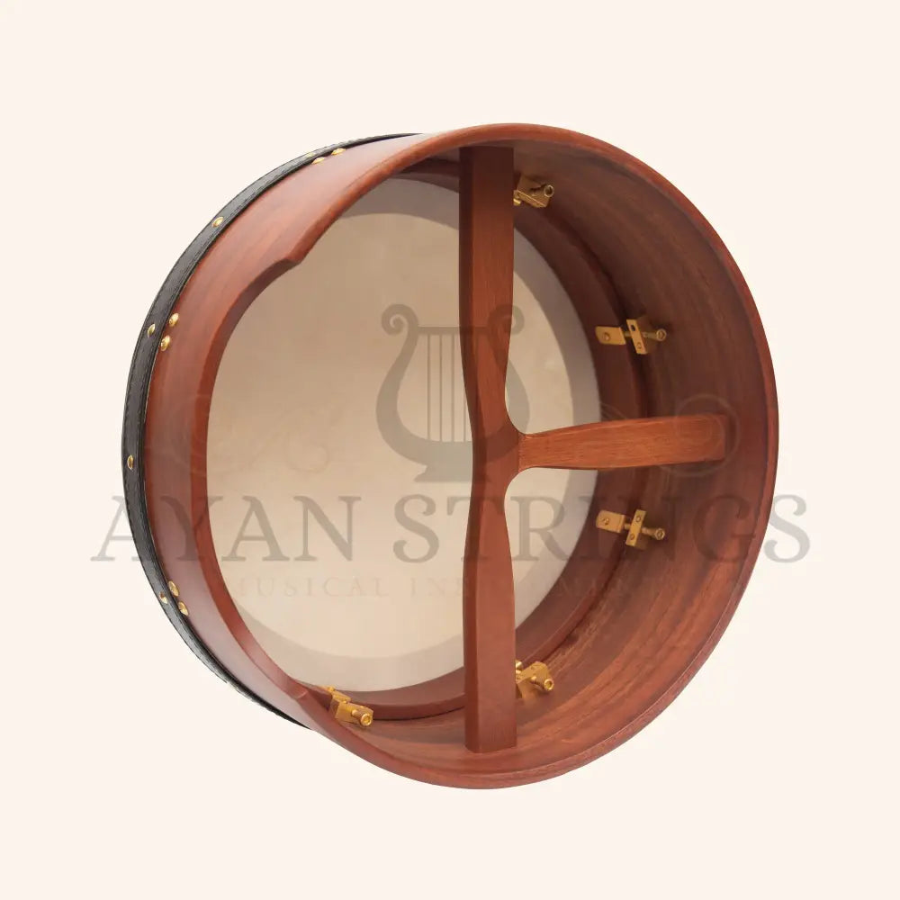 Muzikkon 14’’X6’’ Heartland Tunable Irish Bodhran Drum Deep Rim with T-BAR & Taped Finish Deep Tune - Bodhrans