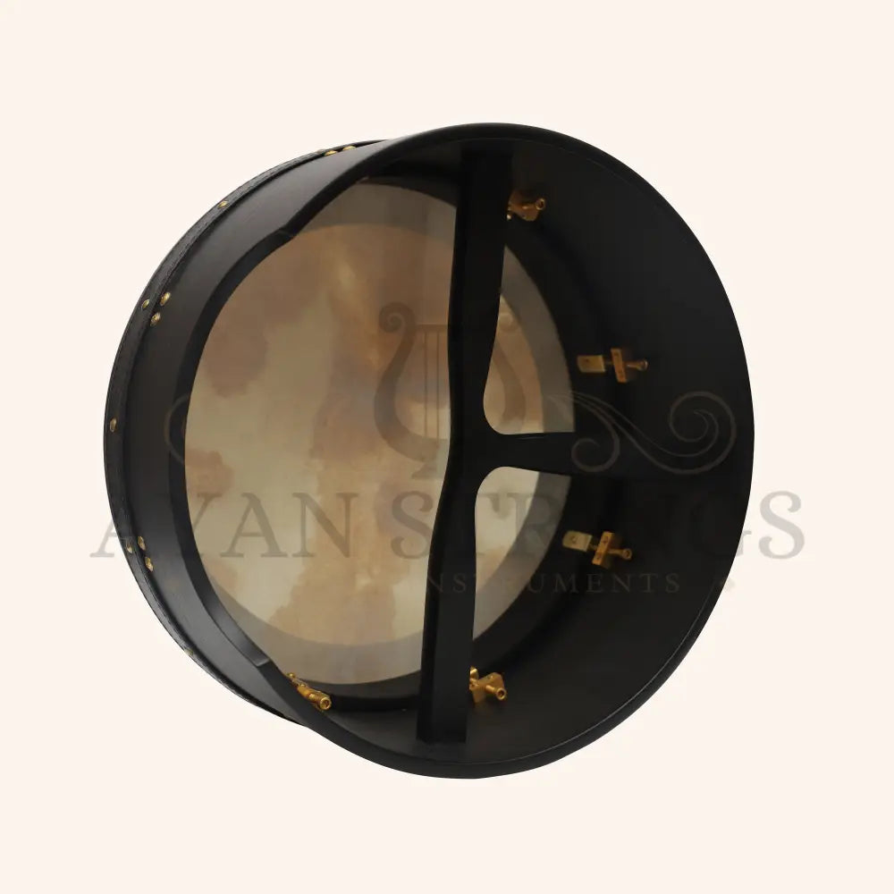 Muzikkon 14’’X6’’ Heartland Tunable Irish Bodhran Drum Deep Rim with T-BAR & Taped Finish Deep Tune - Bodhrans