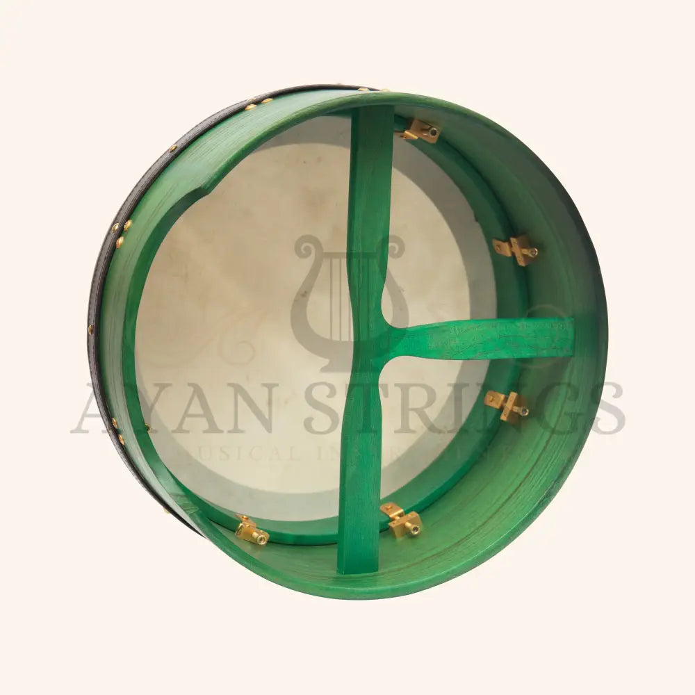 Muzikkon 14’’X6’’ Heartland Tunable Irish Bodhran Drum Deep Rim with T-BAR & Taped Finish Deep Tune - Bodhrans