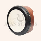 Muzikkon 14’’X6’’ Heartland Tunable Irish Bodhran Drum Deep Rim with T-BAR & Taped Finish Deep Tune - Red Cedar