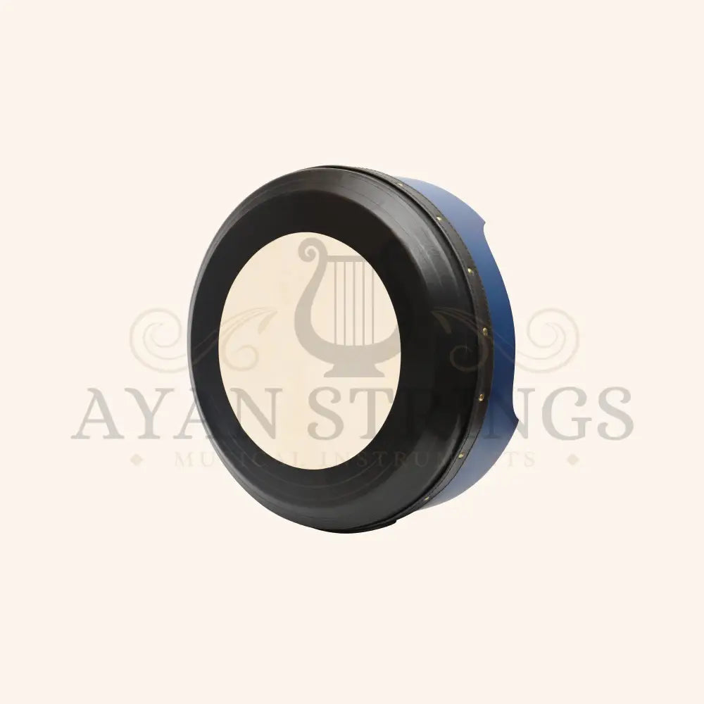 Muzikkon 15”x5’’ (38x12.5 cm) Premium Celtic Irish Bodhran With Easy Tune System Deep Rim T- Bar & Taped Finish - Blue