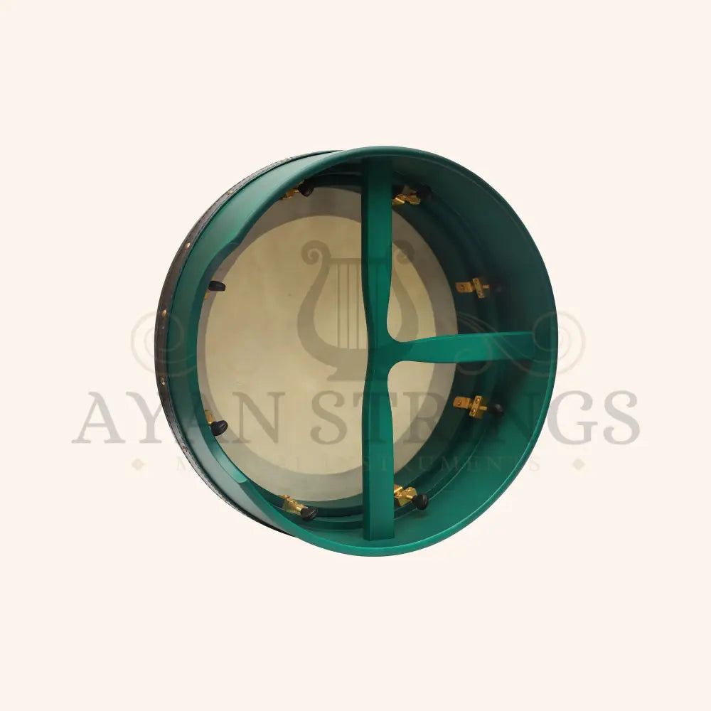 Muzikkon 15”x5’’ (38x12.5 cm) Premium Celtic Irish Bodhran With Easy Tune System Deep Rim T- Bar & Taped Finish