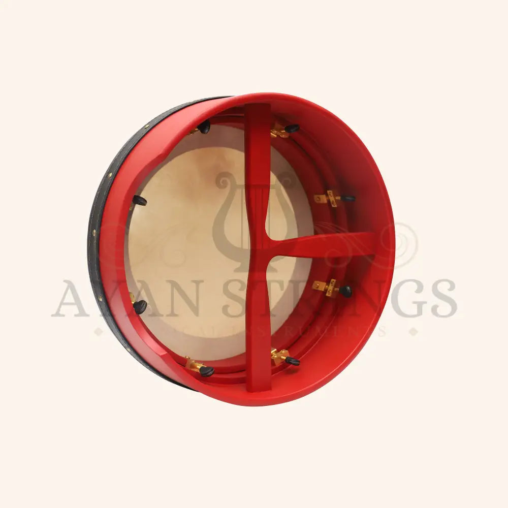 Muzikkon 15”x5’’ (38x12.5 cm) Premium Celtic Irish Bodhran With Easy Tune System Deep Rim T- Bar & Taped Finish