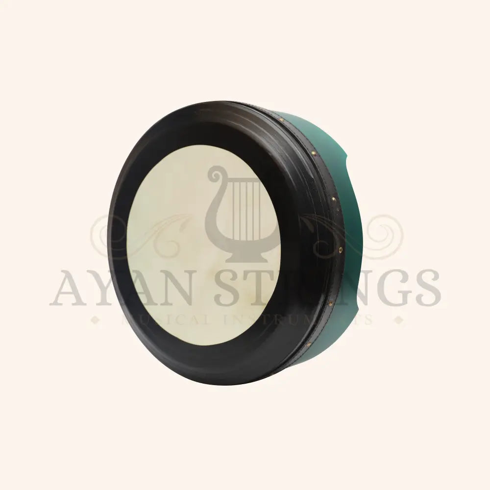 Muzikkon 15”x5’’ (38x12.5 cm) Premium Celtic Irish Bodhran With Easy Tune System Deep Rim T- Bar & Taped Finish - Green