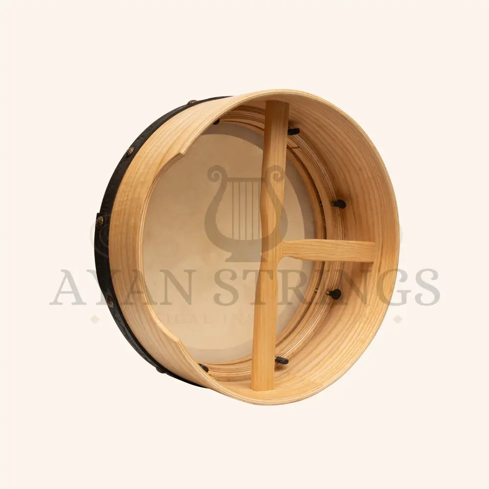 Muzikkon 16”x6’’ Premium Celtic Irish Bodhran with Easy Tune System Deep Rim T-BAR & Taped Finish - Bodhrans