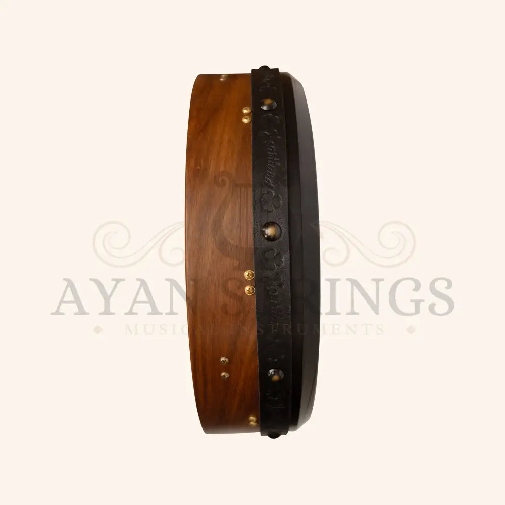 Muzikkon 16’’X4’’ Heartland Tunable Irish Bodhran with T-BAR & Taped Finish Deep Tune - Bodhrans