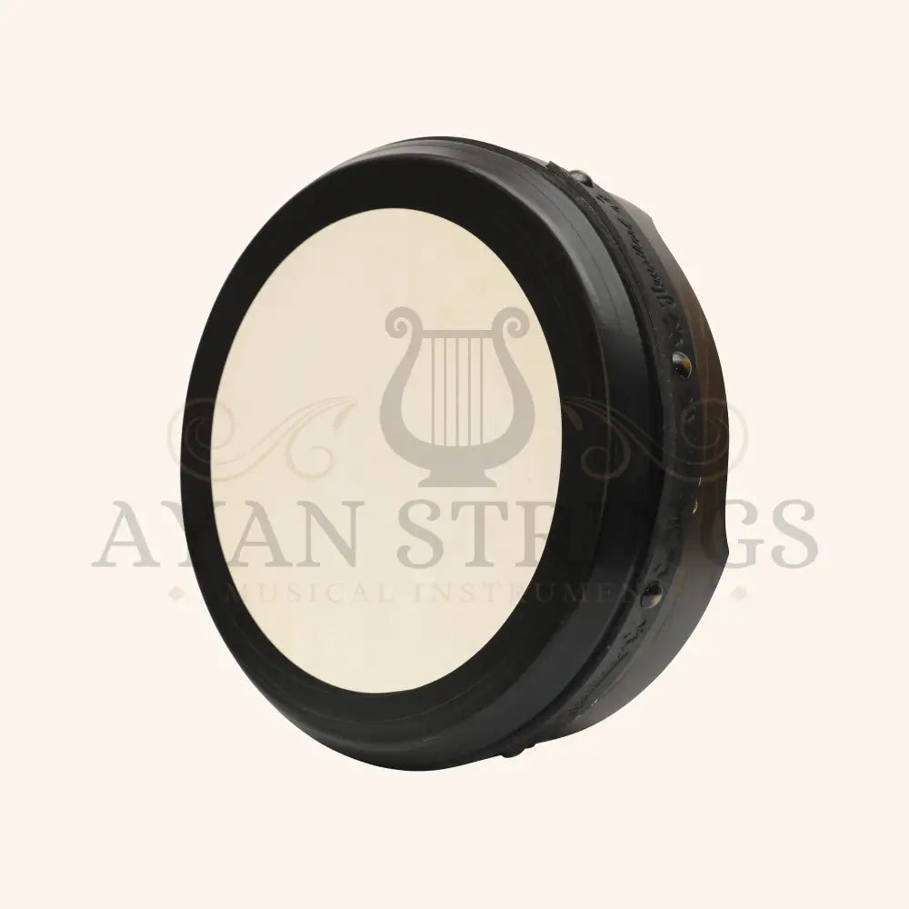 Muzikkon 16’’X4’’ Heartland Tunable Irish Bodhran with T-BAR & Taped Finish Deep Tune - Ebony - Bodhrans