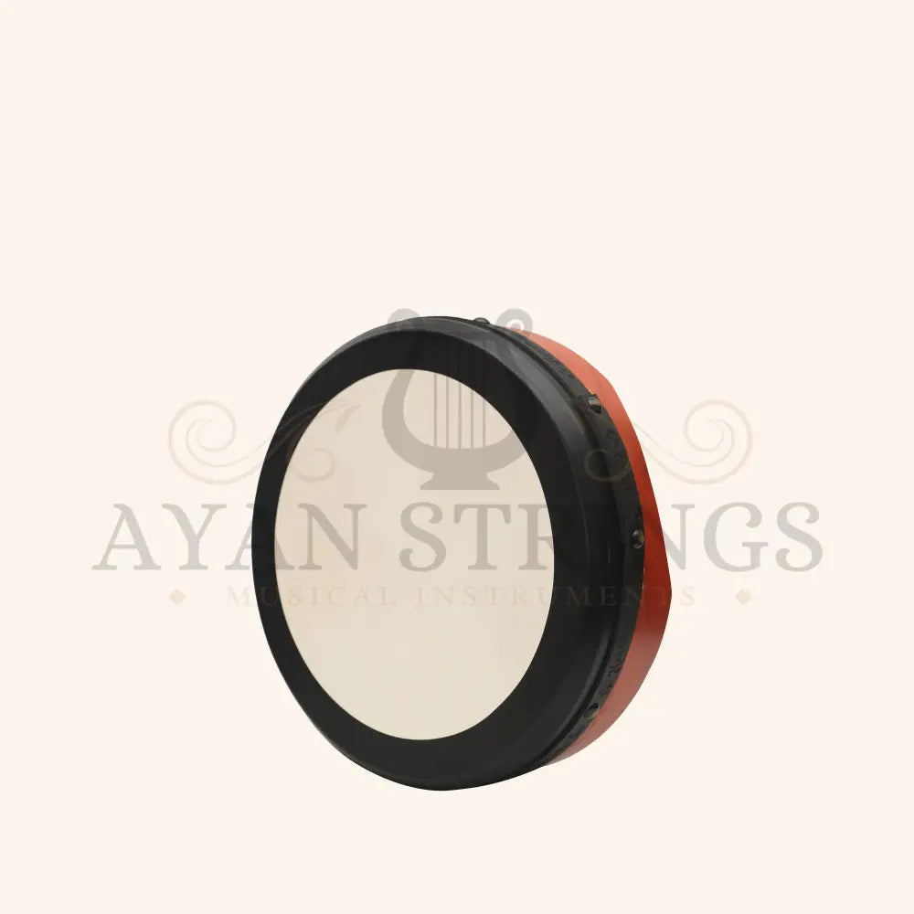 Muzikkon 16’’X4’’ Heartland Tunable Irish Bodhran with T-BAR & Taped Finish Deep Tune - Red - Bodhrans