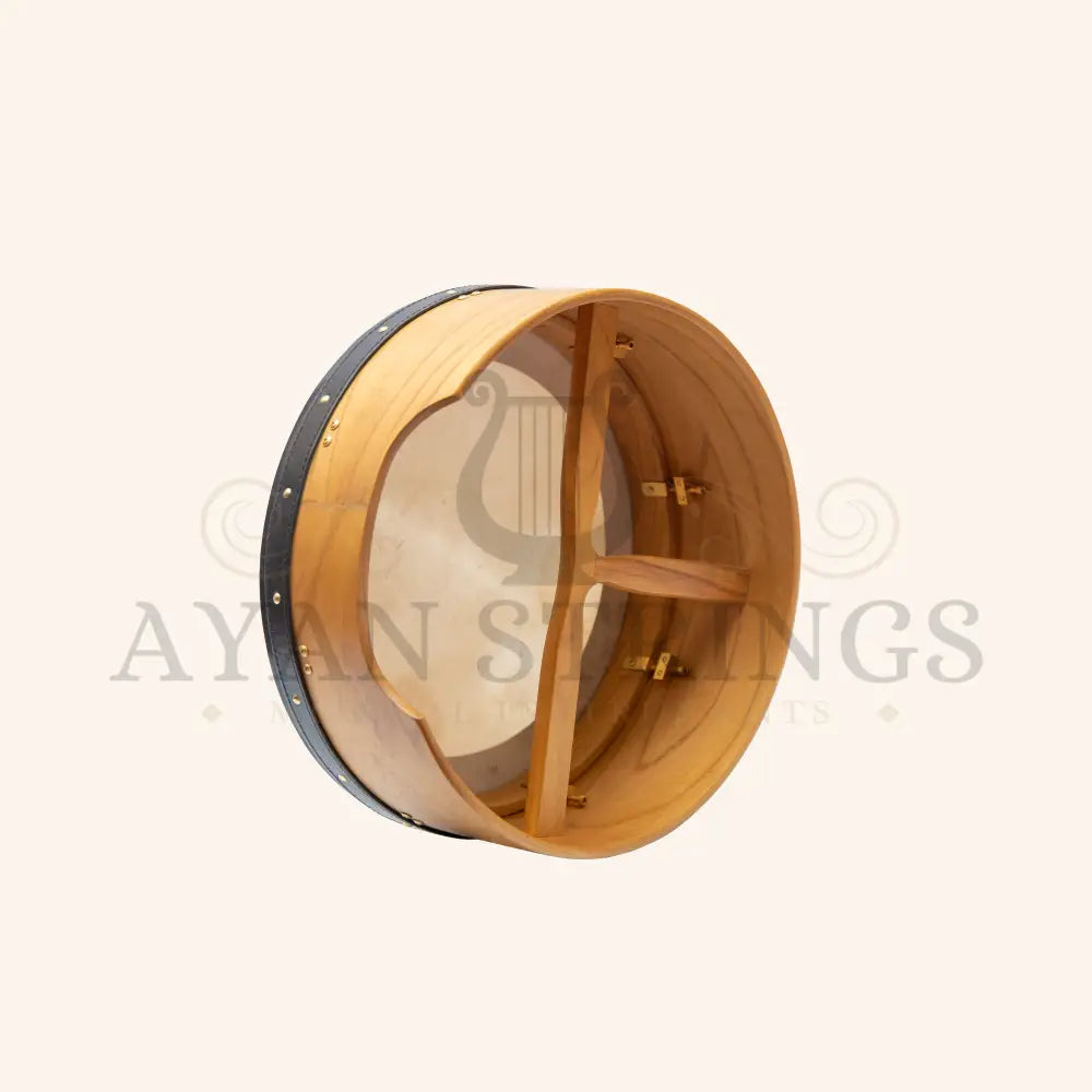 Muzikkon 16’’X6’’ Heartland Tunable Irish Bodhran Drum Deep Rim with T-BAR & Taped Finish Deep Tune Celtic Irish