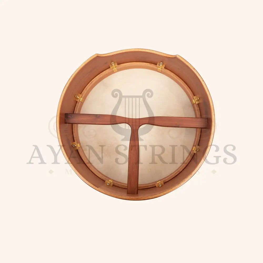 Muzikkon 16’’X6’’ Heartland Tunable Irish Bodhran Drum Deep Rim with T-BAR & Taped Finish Deep Tune Celtic Irish
