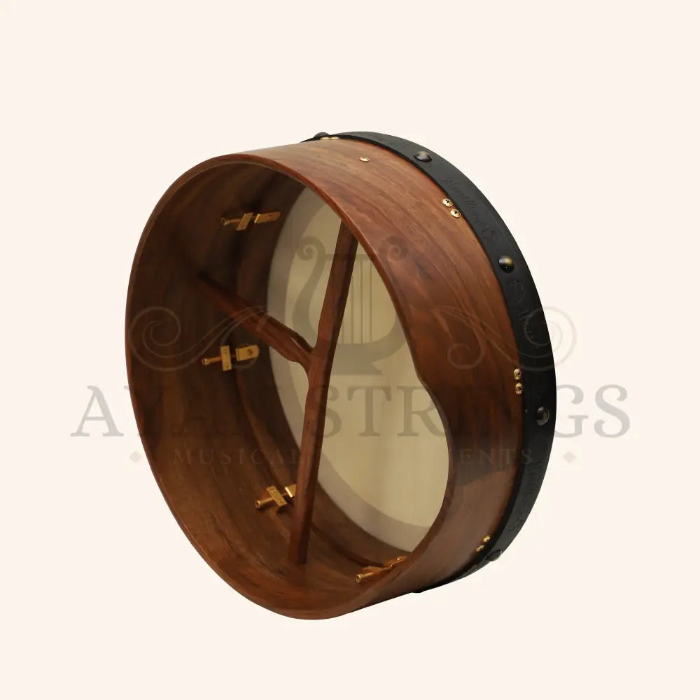 Muzikkon 16’’X6’’ Heartland Tunable Irish Bodhran Drum Deep Rim with T-BAR & Taped Finish Deep Tune Celtic Irish