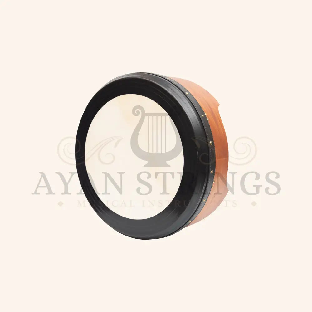 Muzikkon 16’’X6’’ Heartland Tunable Irish Bodhran Drum Deep Rim with T-BAR & Taped Finish Deep Tune Celtic Irish