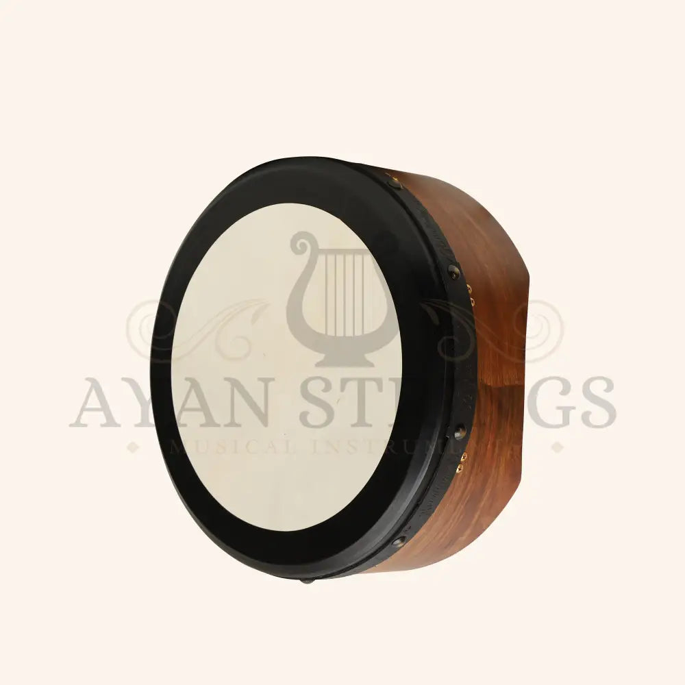 Muzikkon 16’’X6’’ Heartland Tunable Irish Bodhran Drum Deep Rim with T-BAR & Taped Finish Deep Tune Celtic Irish