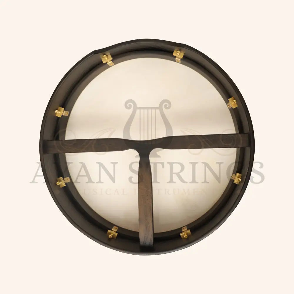 Muzikkon 18’’X4’’ Heartland Tunable Irish Bodhran Drum with T-Bar & Taped Finish Deep Tune - Bodhrans