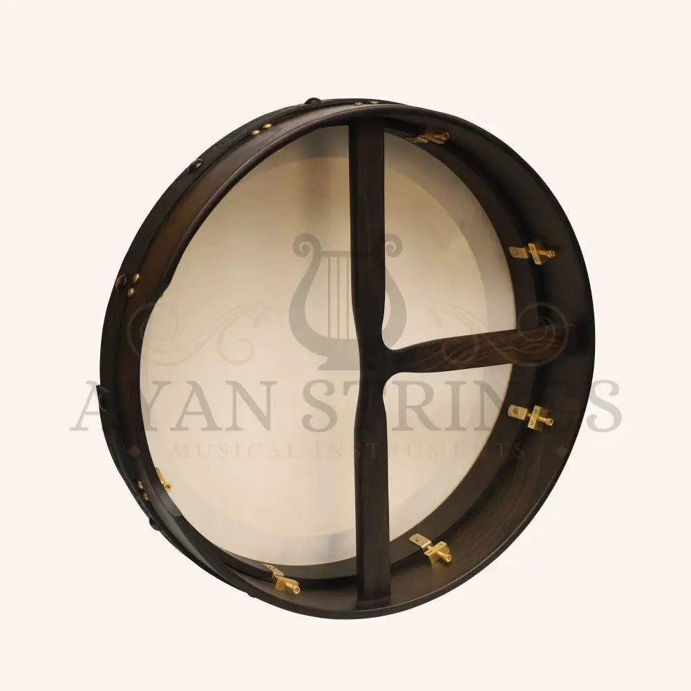 Muzikkon 18’’X4’’ Heartland Tunable Irish Bodhran Drum with T-Bar & Taped Finish Deep Tune - Bodhrans
