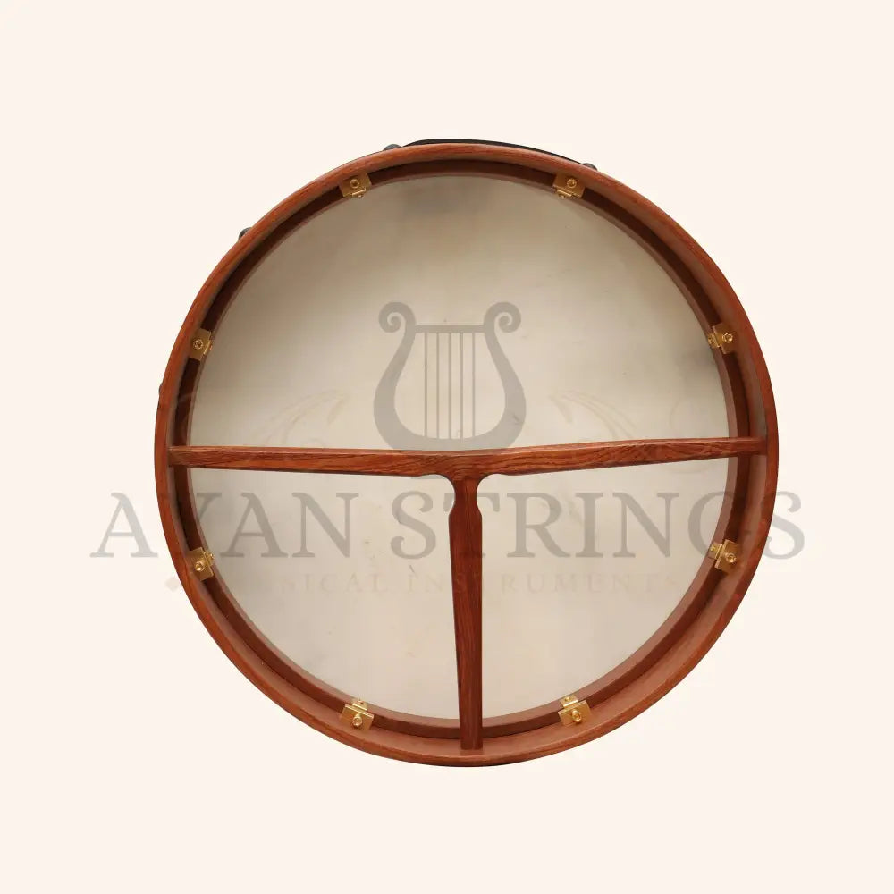 Muzikkon 18’’X4’’ Heartland Tunable Irish Bodhran Drum with T-Bar & Taped Finish Deep Tune - Bodhrans