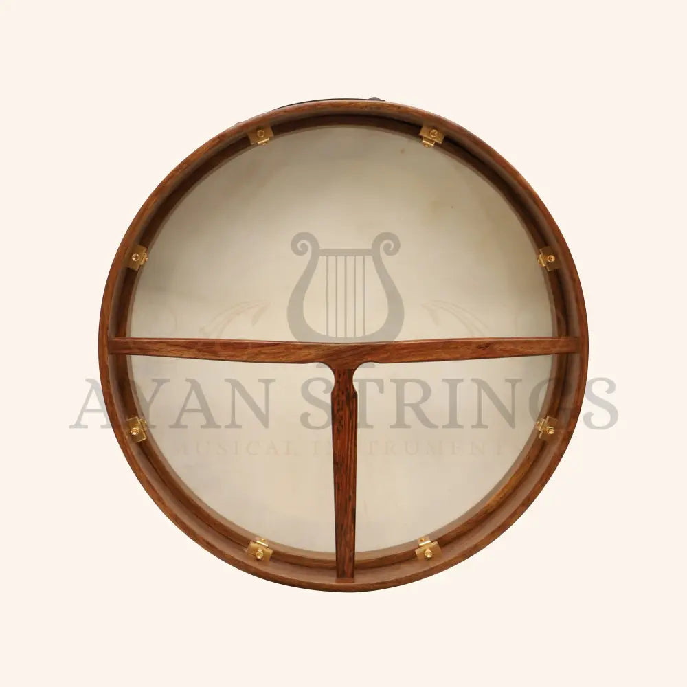 Muzikkon 18’’X4’’ Heartland Tunable Irish Bodhran Drum with T-Bar & Taped Finish Deep Tune - Bodhrans