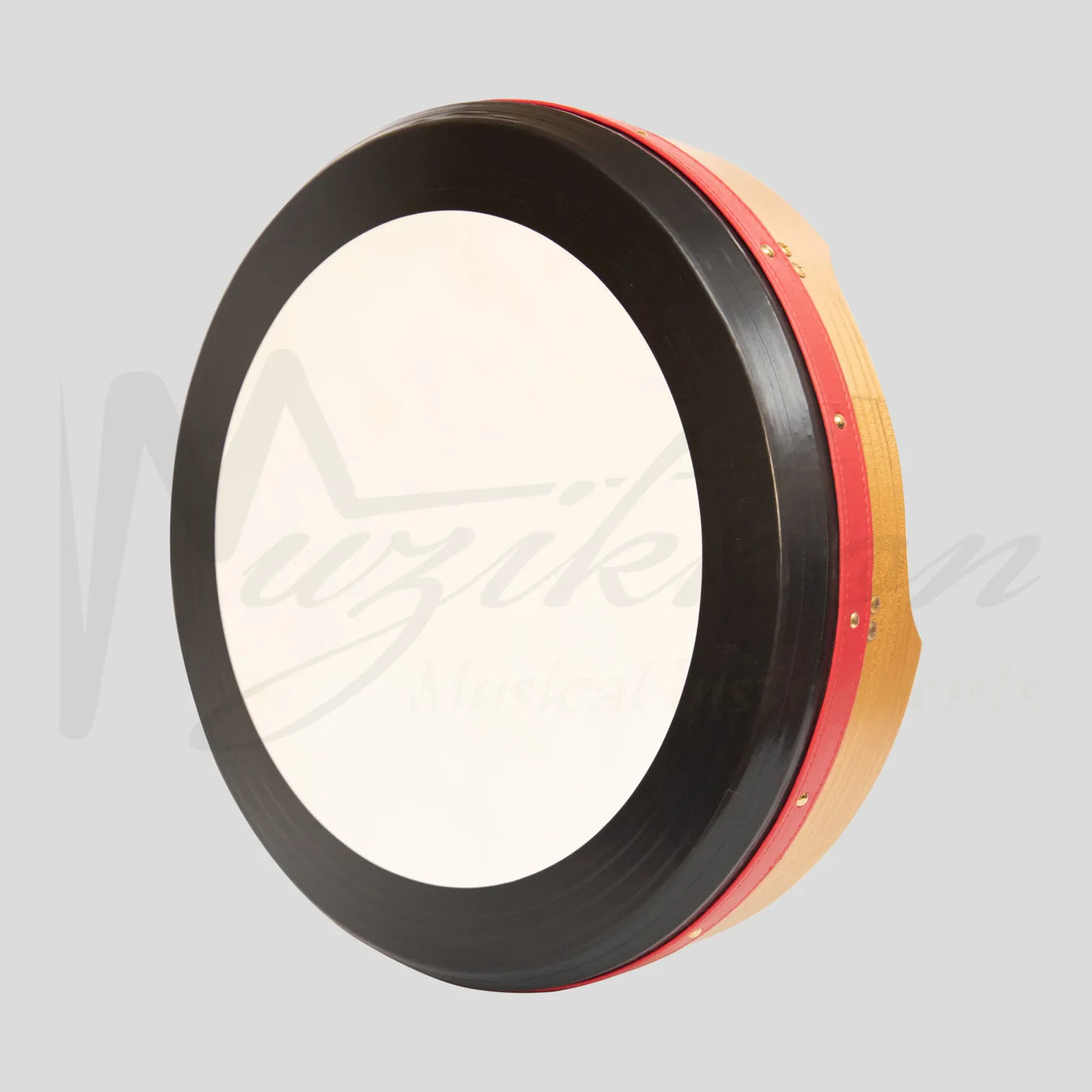 Muzikkon 18"X4" Heartland Tunable Irish Bodhran Drum with T-Bar & Taped Finish Deep Tune