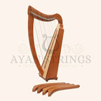 Muzikkon 19 String Trinity Cèilidh Harp Mahogany - Stringed Instruments
