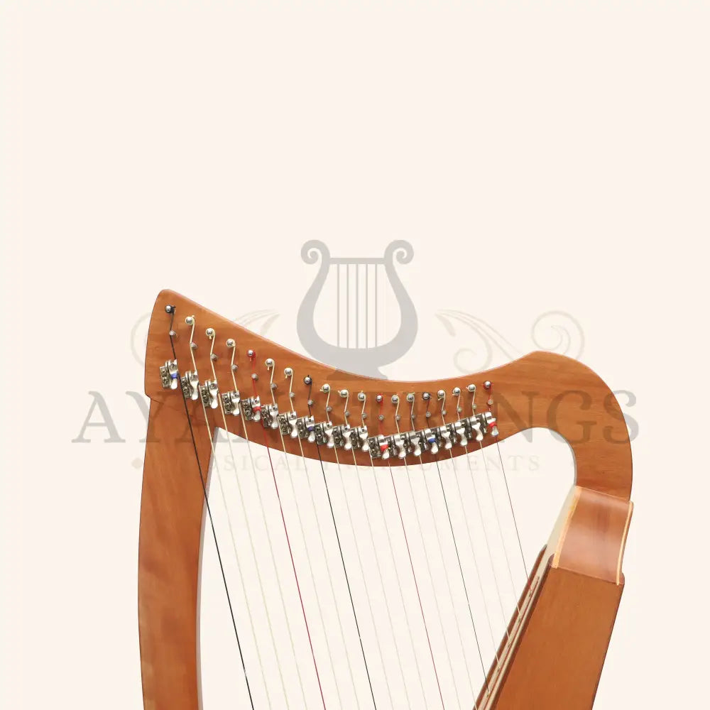 Muzikkon 19 String Trinity Cèilidh Harp Mahogany - Stringed Instruments
